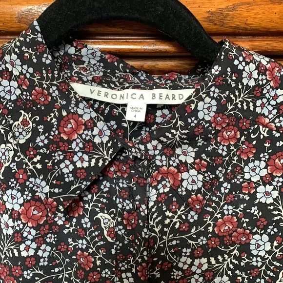 Veronica Beard Rory Floral Silk Dress